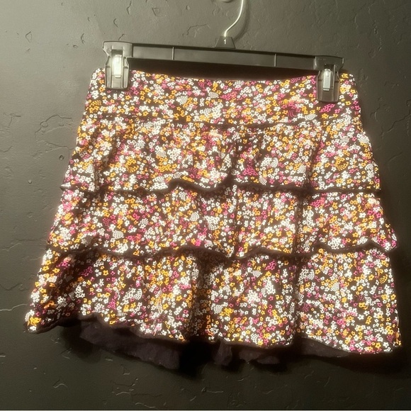 Vintage Volcom floral tiered ruffled mini skirt Floral Ruffle SizeM - Picture 3 of 7